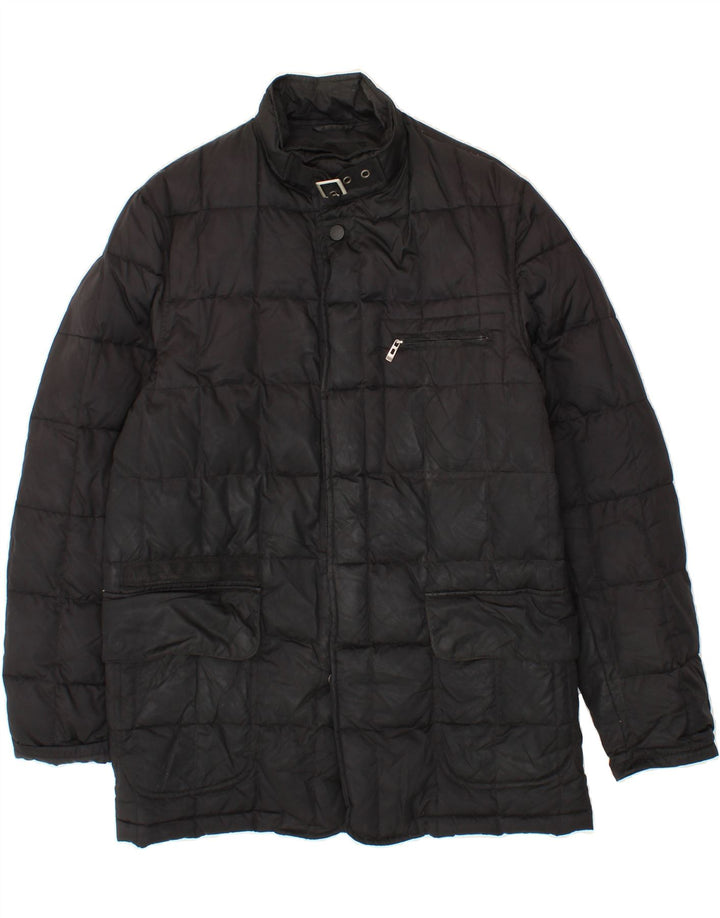 SERGIO TACCHINI Mens Padded Jacket UK 38 Medium Black Vintage Sergio Tacchini and Second-Hand Sergio Tacchini from Messina Hembry 