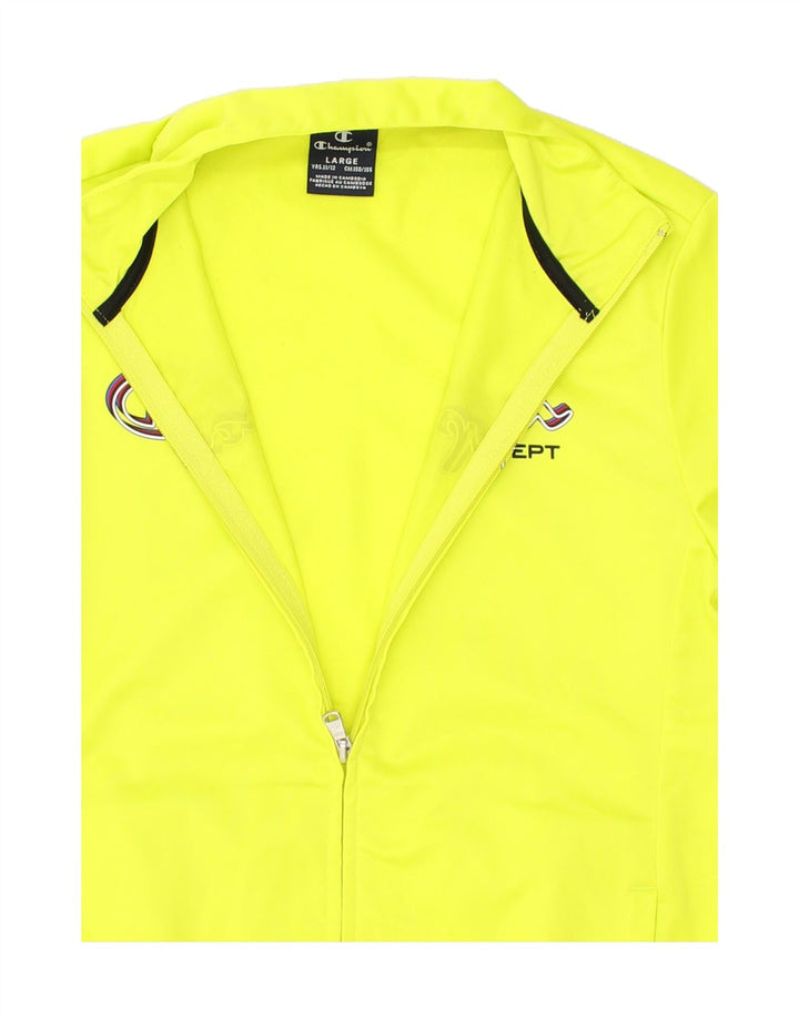 CHAMPION Boys Graphic Tracksuit Top Jacket  11-12 Years Large Yellow | Vintage Champion | Thrift | Second-Hand Champion | Used Clothing | Messina Hembry 