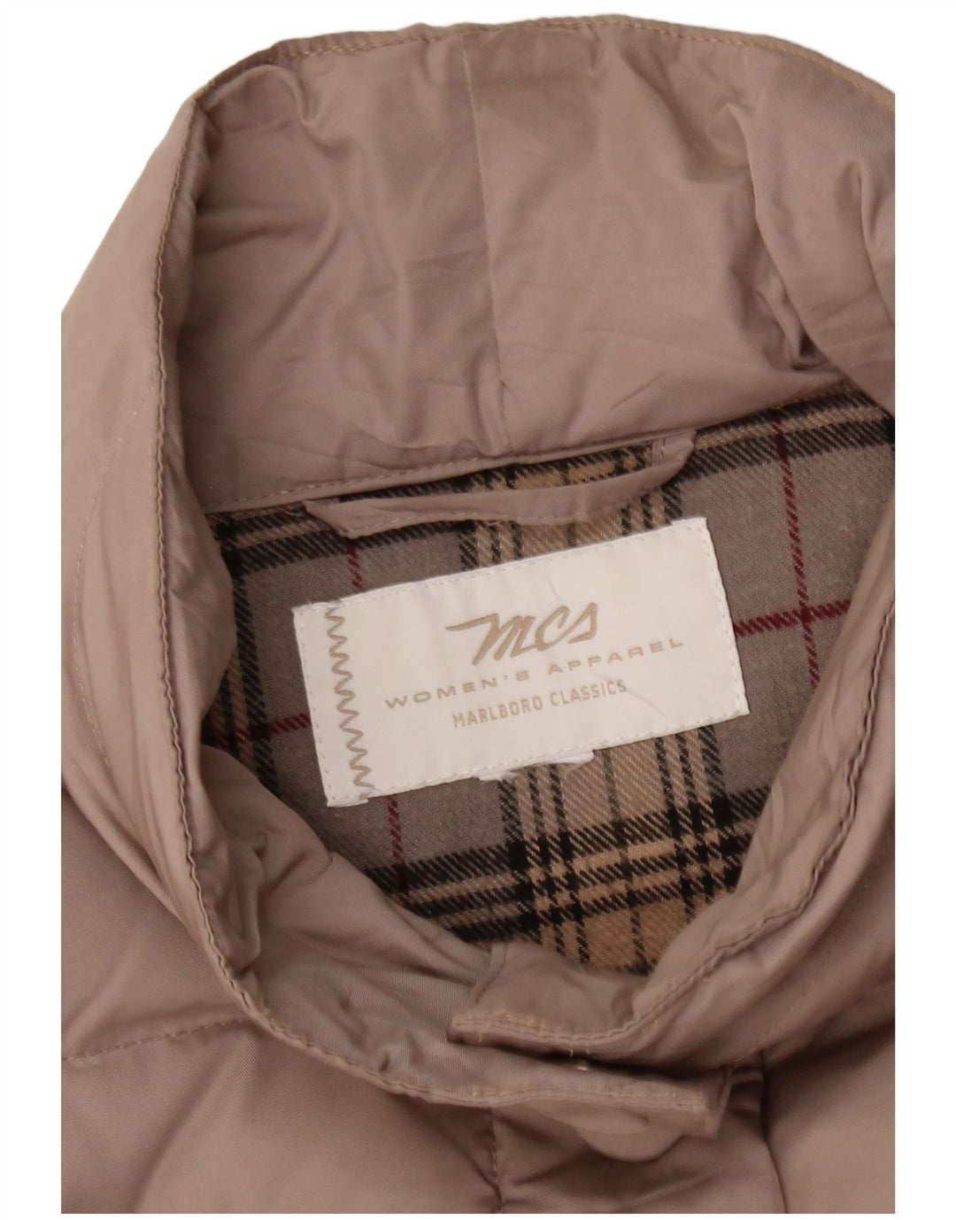 MARLBORO CLASSICS Womens Padded Jacket UK 16 Large Beige