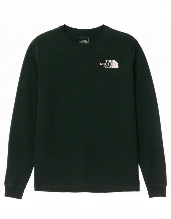 The North Face Mens Graphic Top Long Sleeve Small Green Cotton
