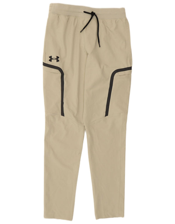 Under Armour Womens Tracksuit Trousers Medium W28 L30 Beige Striped