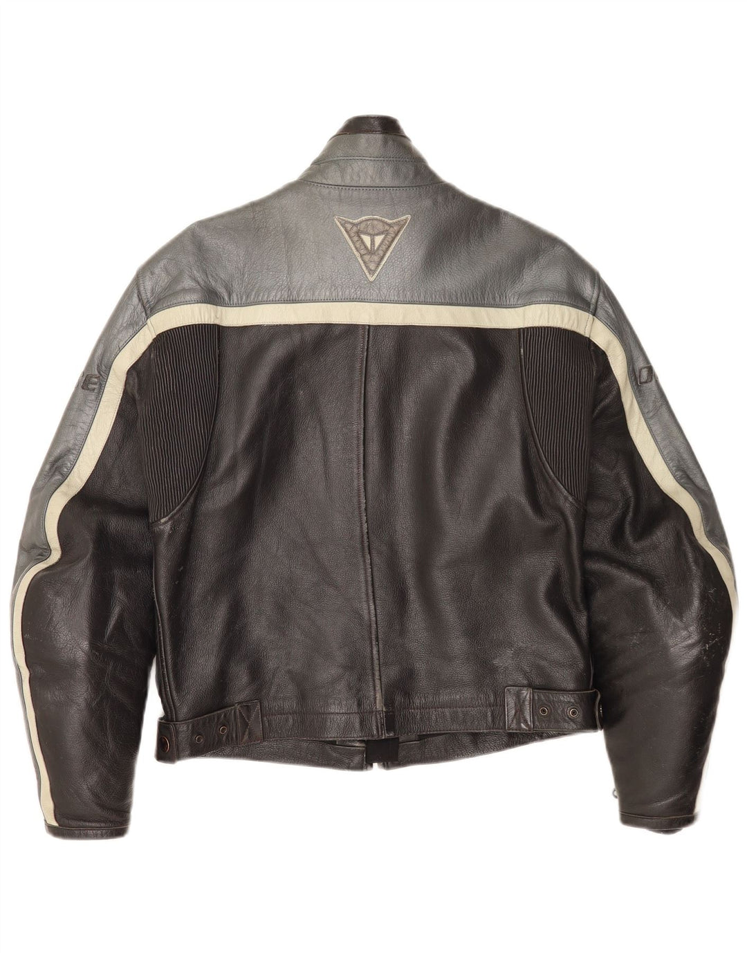 Dainese Mens Leather Racer Jacket EU 46 2XS Black Colourblock