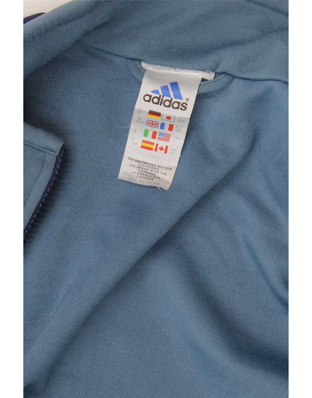 Adidas Mens Climalite Tracksuit Top Jacket UK 44/46 Large Navy Blue