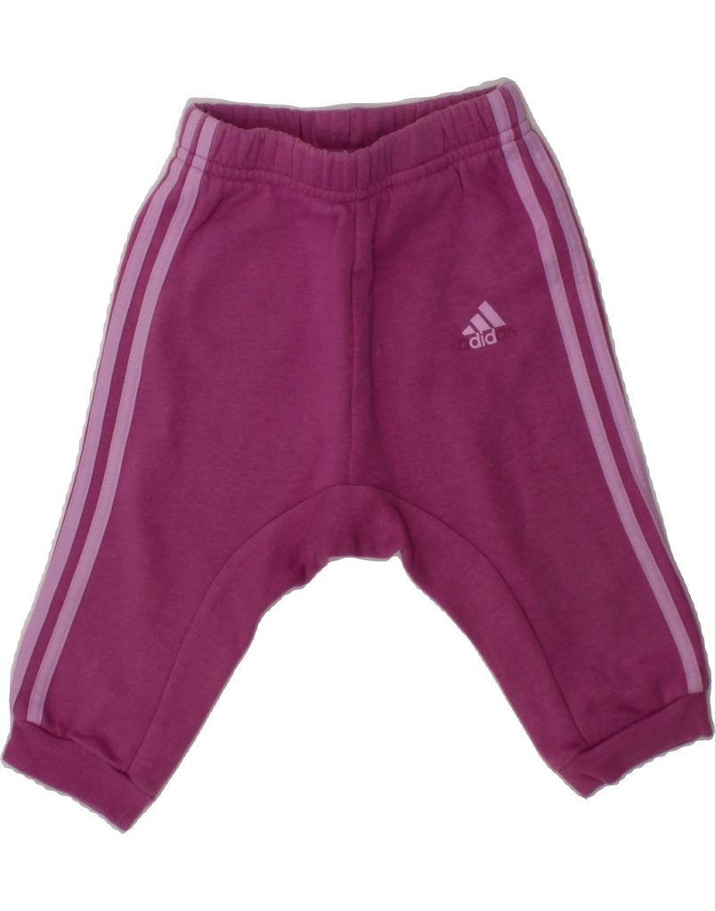 ADIDAS Baby Girls Joggers Tracksuit Trousers 6-9 Months  Purple Vintage Adidas and Second-Hand Adidas from Messina Hembry 