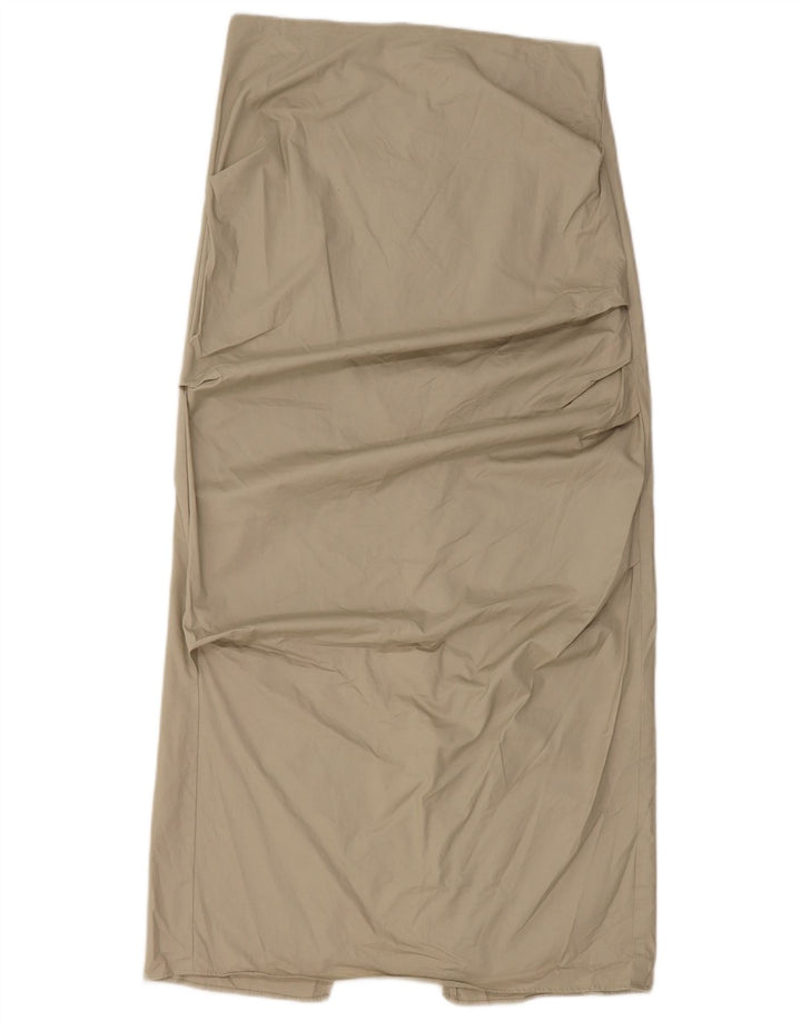 Zara Womens Maxi Skirt Medium W28 Green Cotton
