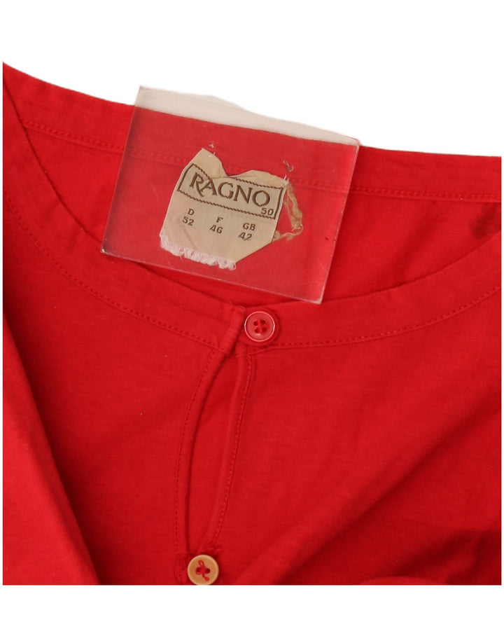 Ragno Womens T-Shirt Top EU 46 XL Red Floral