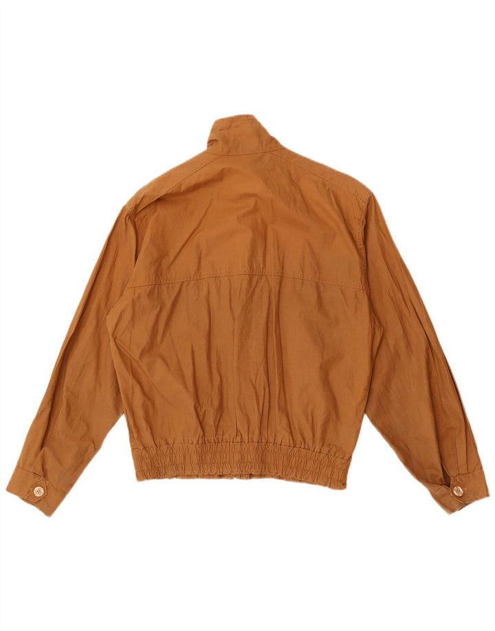 Vintage Womens Bomber Jacket IT 44 Medium Brown
