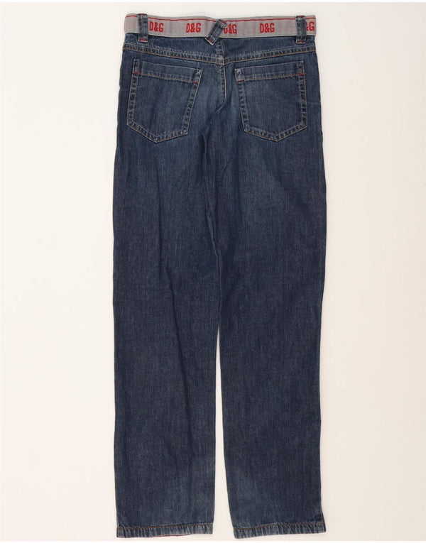 Dolce & Gabbana Girls Graphic Straight Jeans 13-14 Years W30 L34 Blue
