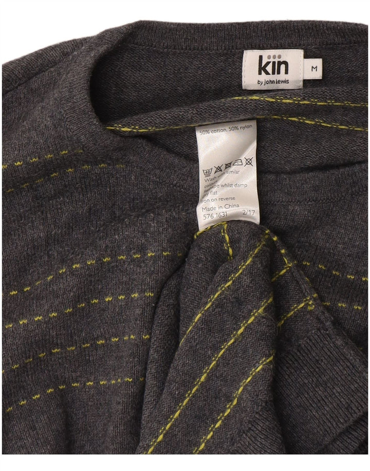 John Lewis Mens Crew Neck Jumper Sweater Medium Blue Striped Cotton