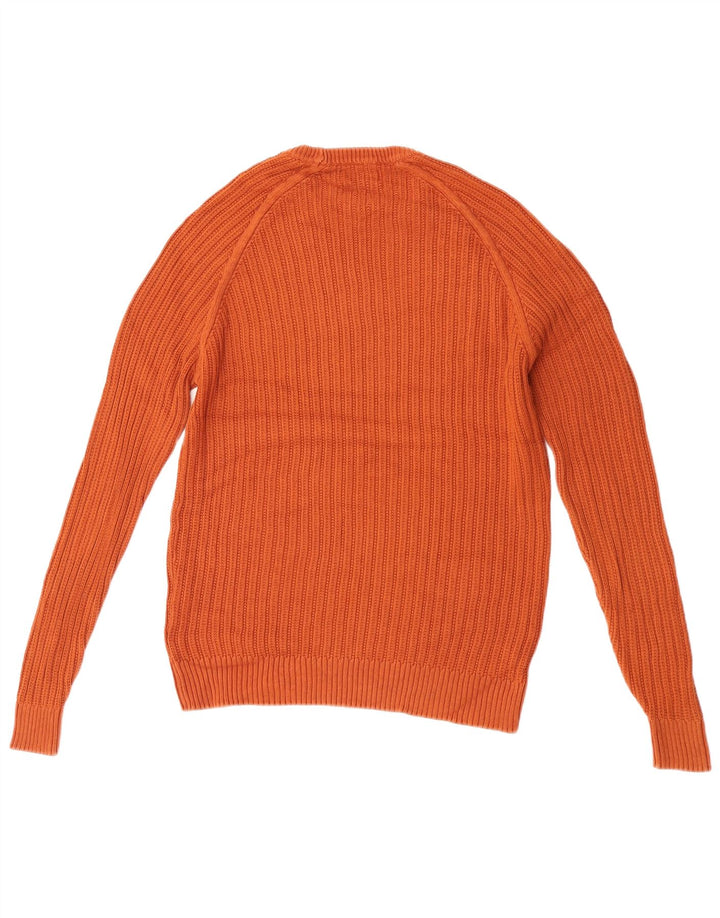Zara Mens Crew Neck Jumper Sweater Medium Brown Cotton