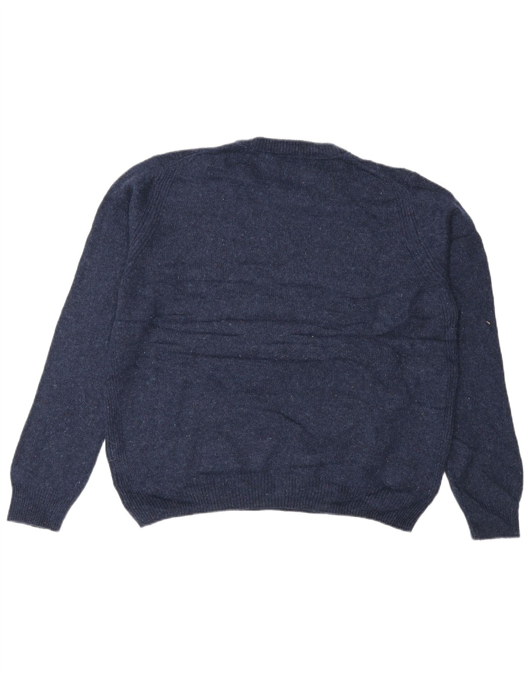 Marks & Spencer Womens Crew Neck Jumper Sweater UK 12 Medium Navy Blue Wool