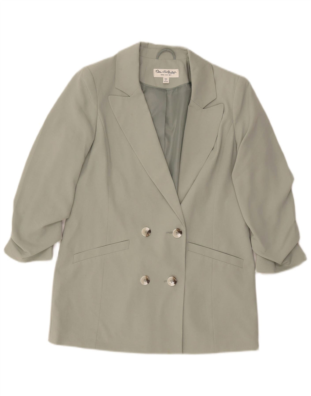 MISS SELFRIDGE Womens 3/4 Sleeve Blazer Jacket UK 8 Small Grey