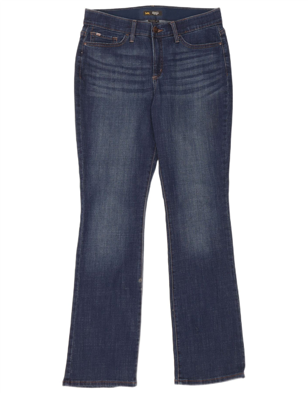 Lee Womens Mid Rise Regular Fit Bootcut Jeans US 12 Large W32 L33 Blue