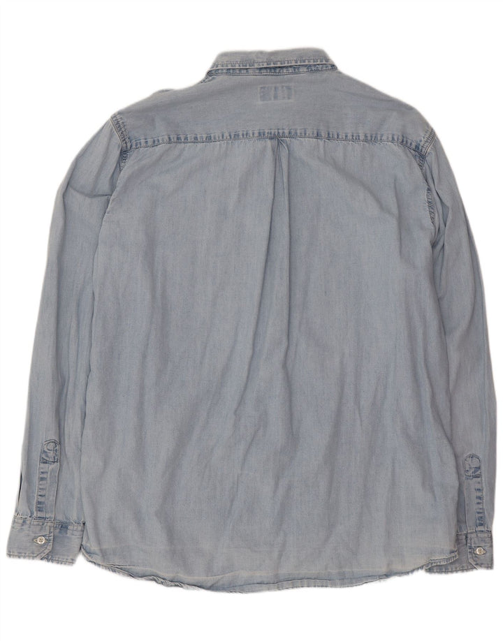 Carrera Mens Denim Shirt XL Blue Cotton