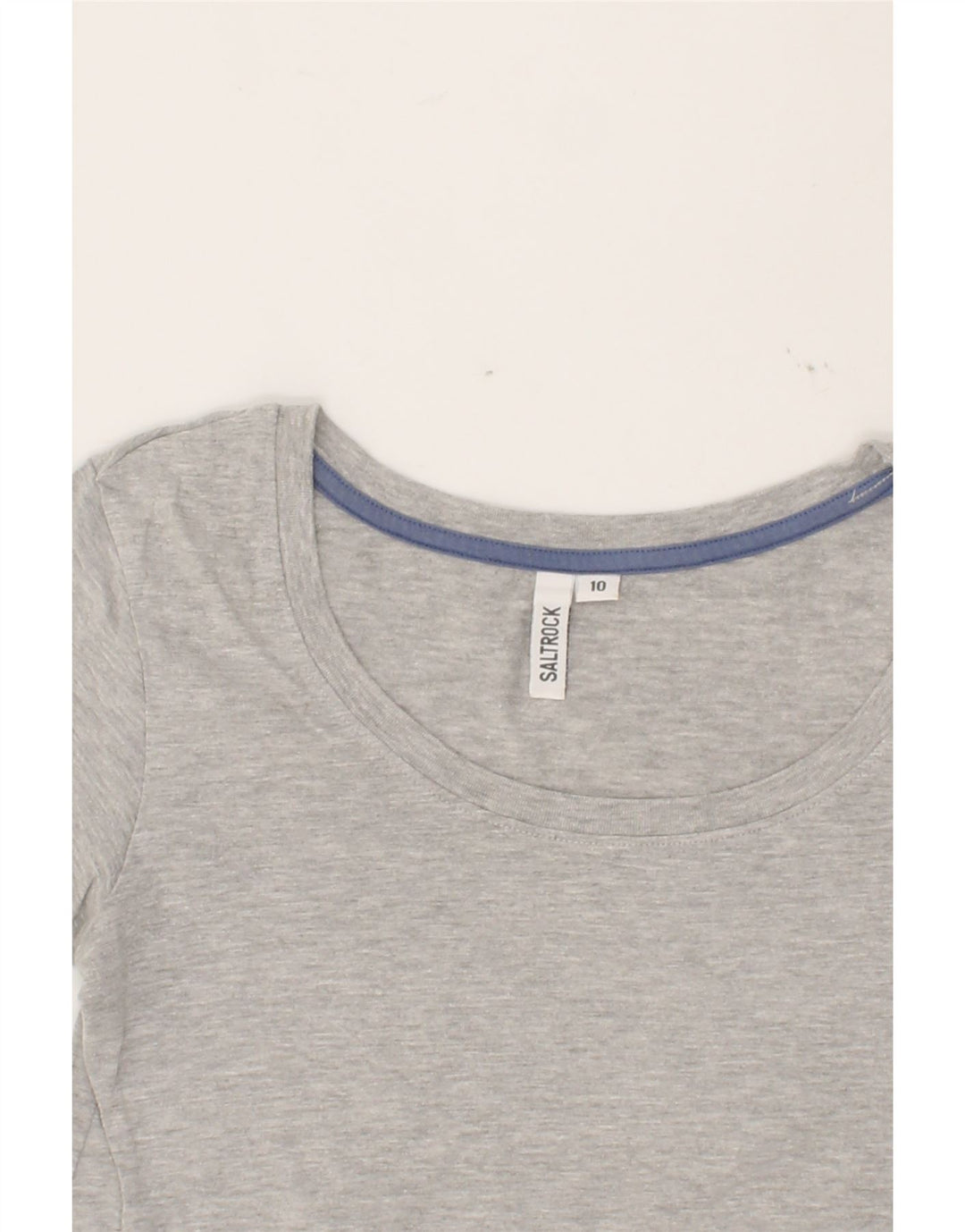 SALTROCK Womens T-Shirt Top UK 10 Small Grey Cotton Vintage Saltrock and Second-Hand Saltrock from Messina Hembry 