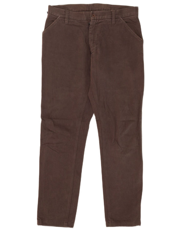 DOLCE & GABBANA Mens Slim Casual Trousers IT 50 Large W32 L31 Brown Cotton