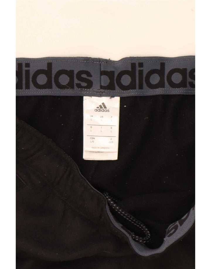 Adidas Mens Tracksuit Trousers Large Black Polyester