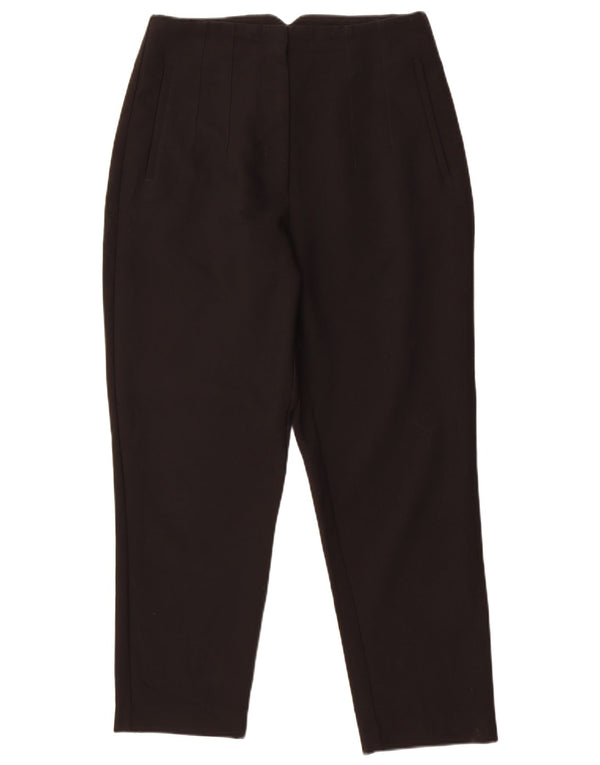 Zara Womens Tapered Suit Trousers Large W30 L27 Black Polyester