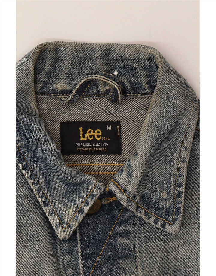 Lee Womens Rider Denim Jacket UK 12 Medium Blue Cotton