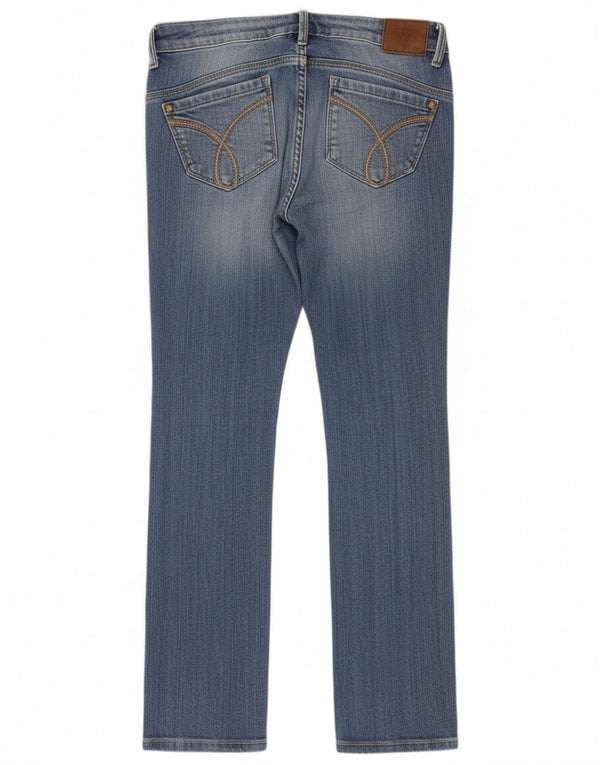 Calvin Klein Womens Straight Jeans W26 L30 Blue Cotton