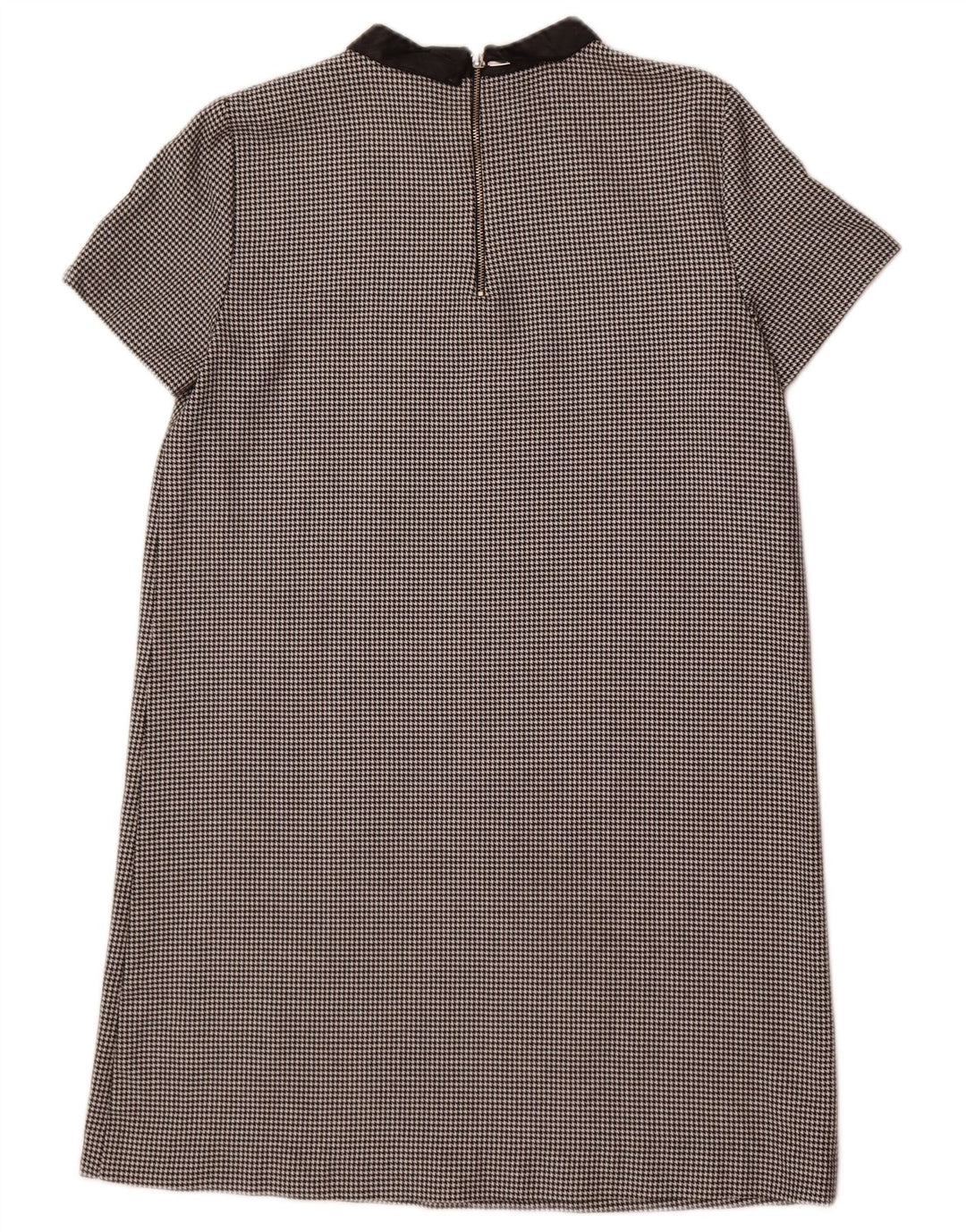 Zara Womens Shift Dress UK 14 Medium Black Houndstooth