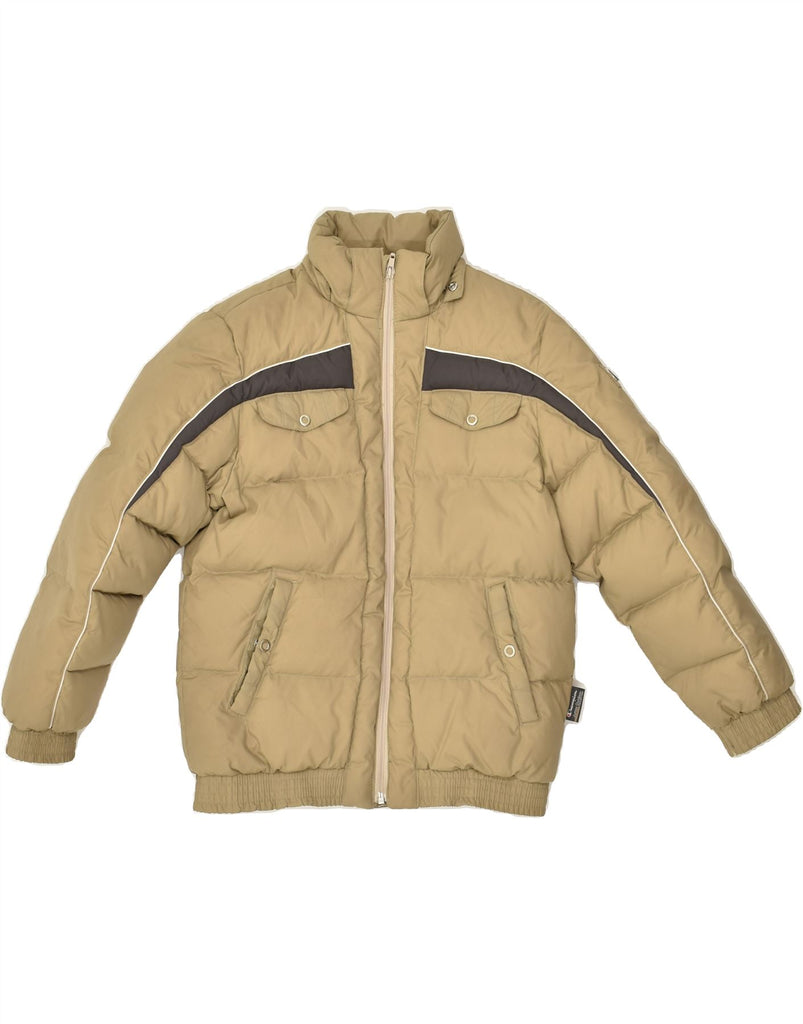 CHAMPION Boys Padded Jacket 9-10 Years Medium  Beige Nylon | Vintage Champion | Thrift | Second-Hand Champion | Used Clothing | Messina Hembry 