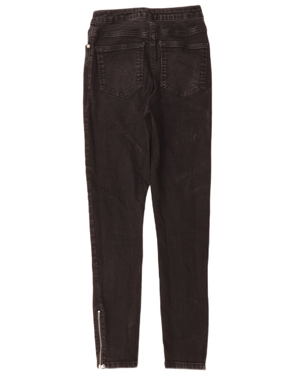 MINT VELVET Womens Skinny Jeans UK 10 Small W24 L26 Black Cotton