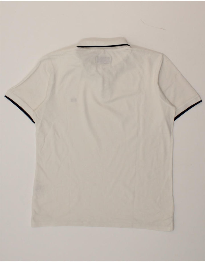 CARRERA Mens Polo Shirt Large White Cotton Vintage Carrera and Second-Hand Carrera from Messina Hembry 