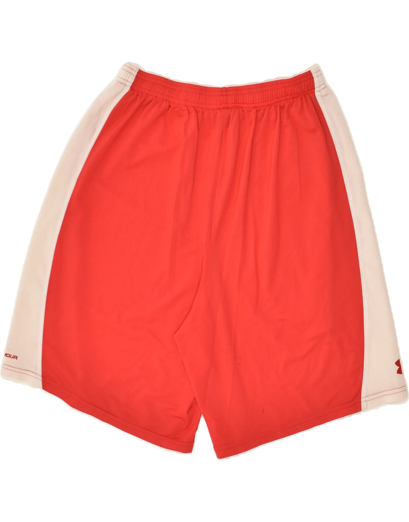 UNDER ARMOUR Mens Sport Shorts Medium Red Polyester | Vintage Under Armour | Thrift | Second-Hand Under Armour | Used Clothing | Messina Hembry 