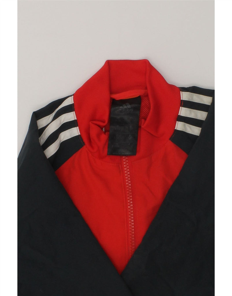 ADIDAS Boys Tracksuit Top Jacket 6-7 Years Red Colourblock Polyester | Vintage Adidas | Thrift | Second-Hand Adidas | Used Clothing | Messina Hembry 