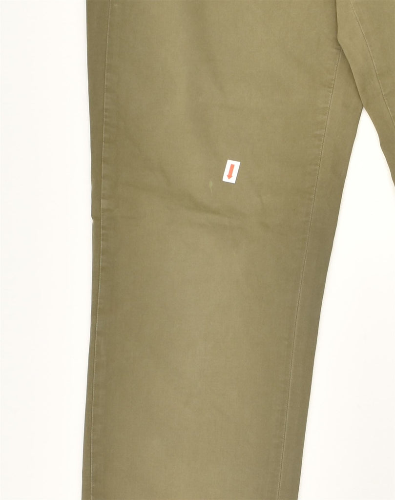 MASSIMO DUTTI Womens Slim Fit Slim Casual Trousers EU 36 Small W30 L29 Khaki | Vintage Massimo Dutti | Thrift | Second-Hand Massimo Dutti | Used Clothing | Messina Hembry 