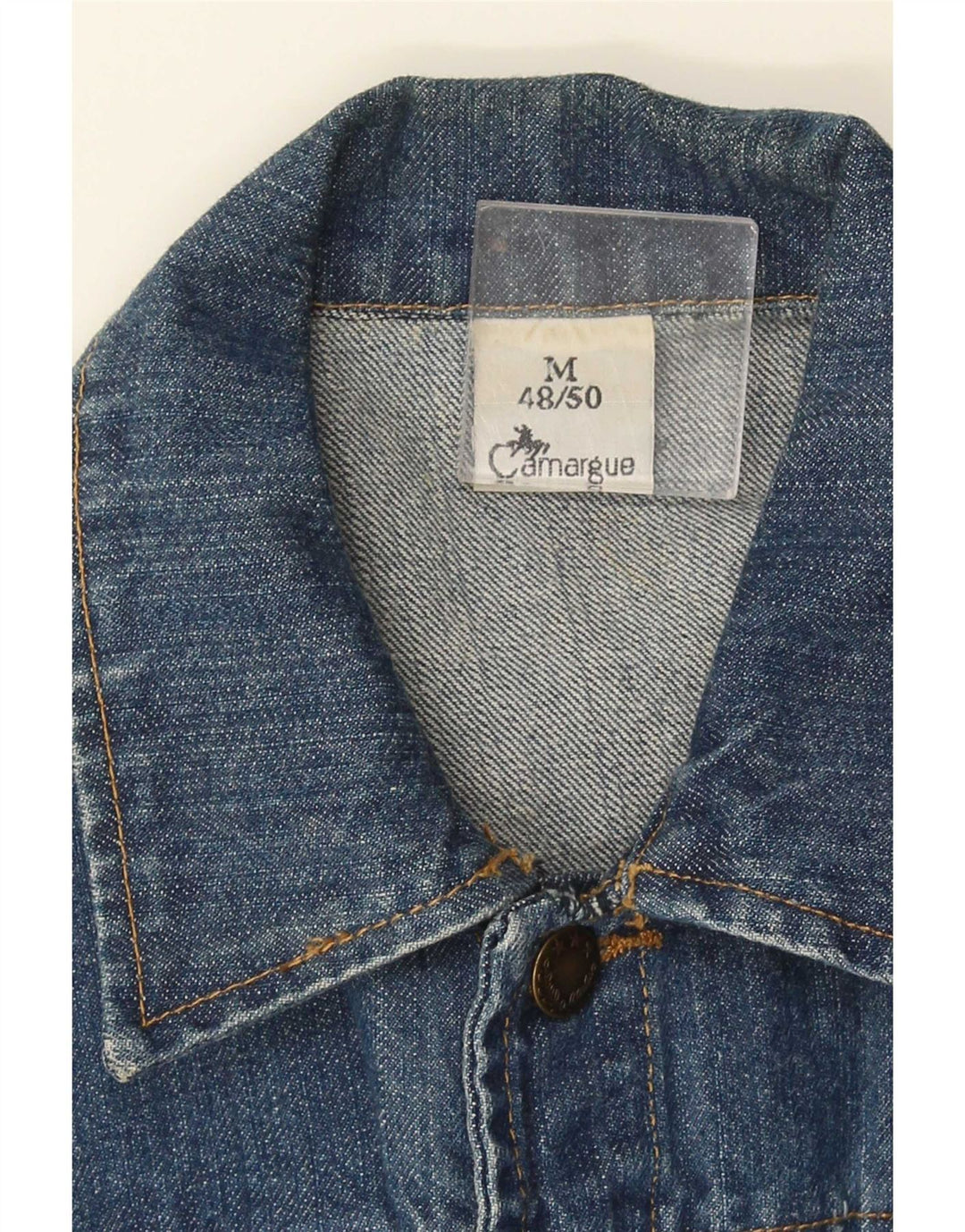 Camargue Mens Denim Jacket IT 48/50 Medium Blue Cotton