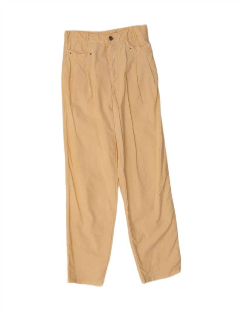 CARRERA Girls Straight Casual Trousers 12-13 Years W26 L28 Beige Cotton Vintage Carrera and Second-Hand Carrera from Messina Hembry 