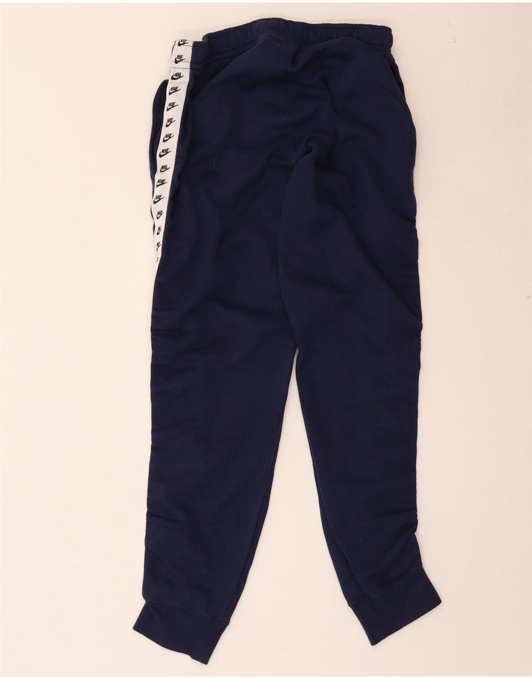 NIKE Mens Graphic Tracksuit Trousers Joggers Medium  Navy Blue Colourblock