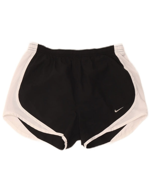 Nike Womens Dri Fit Sport Shorts UK 6 XS Black Colourblock