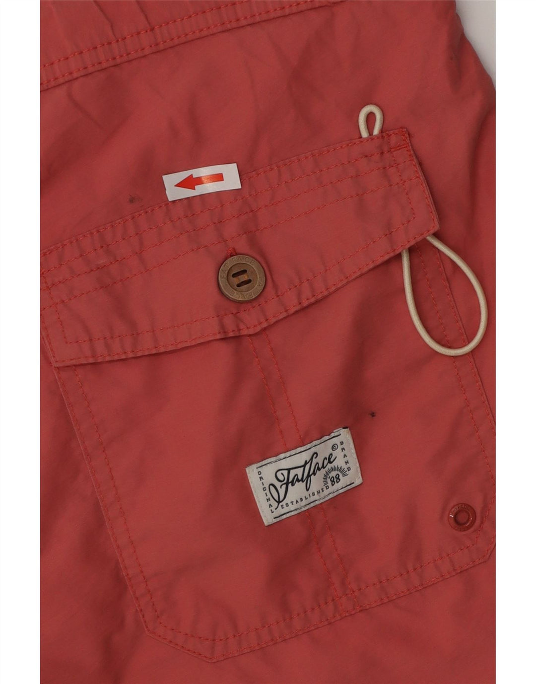 Fat Face Mens Swimming Shorts Small  Red Polyester