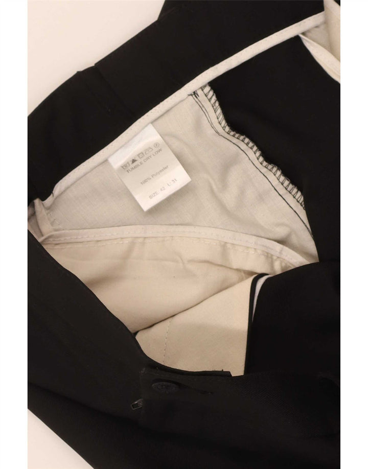 Farah Mens Tapered Chino Trousers W42 L31 Black Polyester