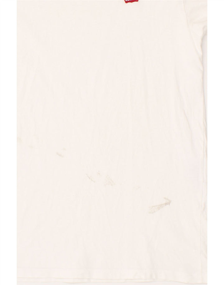 LEVI'S Womens T-Shirt Top UK 10 Small White Cotton Vintage Levi's and Second-Hand Levi's from Messina Hembry 