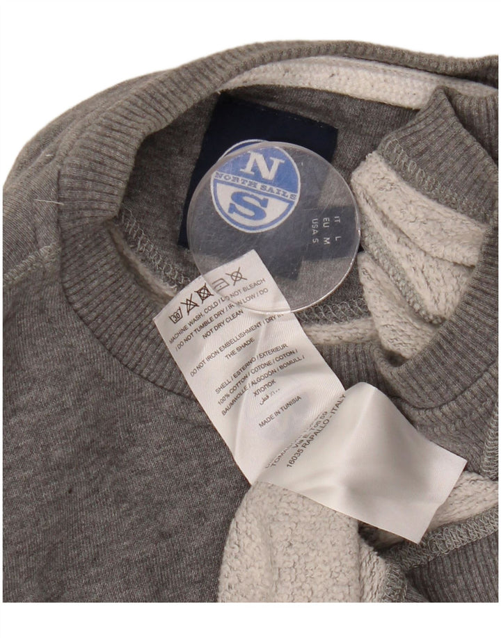NORTH SAILS Mens Sweatshirt Jumper Small Grey Cotton