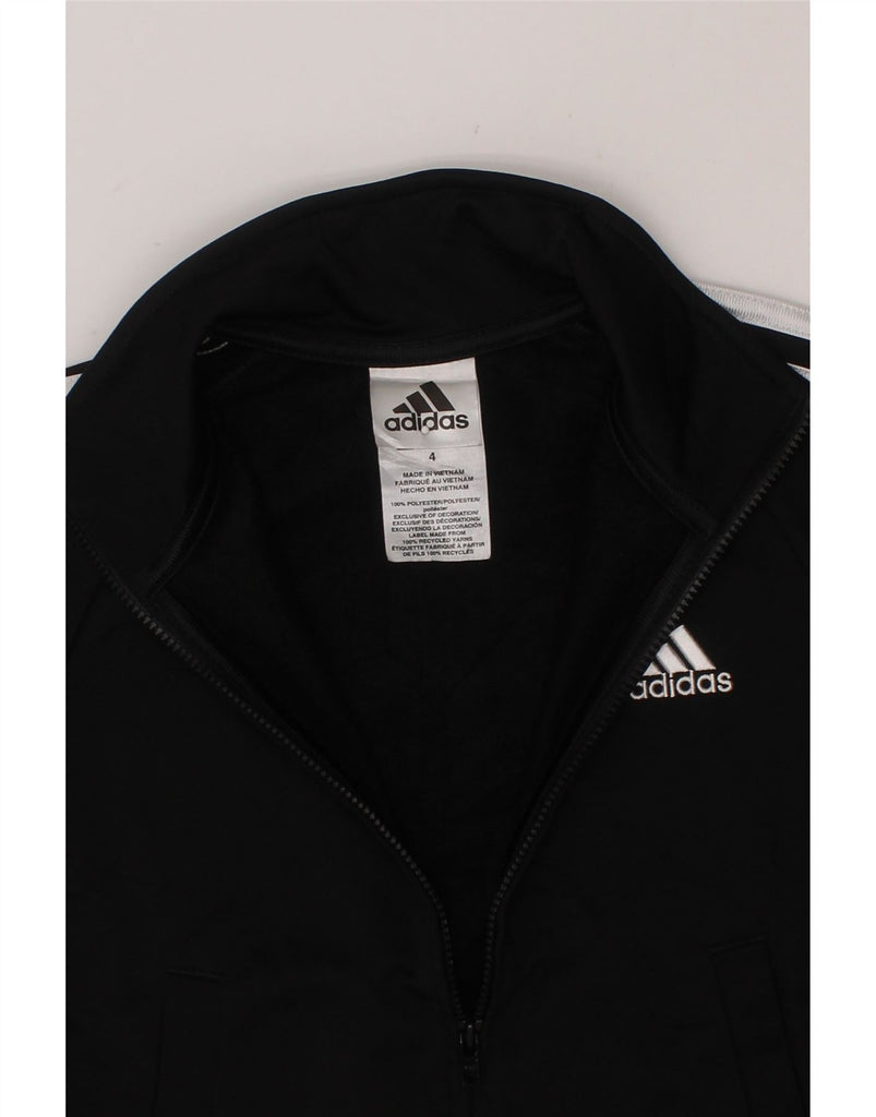 ADIDAS Boys Tracksuit Top Jacket 3-4 Years Black Polyester Vintage Adidas and Second-Hand Adidas from Messina Hembry 