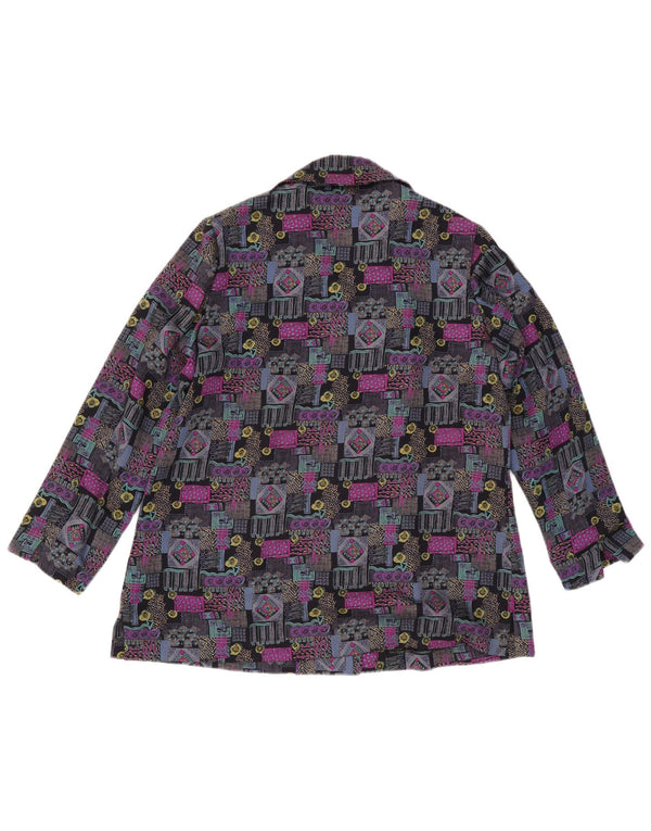 Vintage Womens Shirt Blouse UK 16 Large Multicoloured Geometric