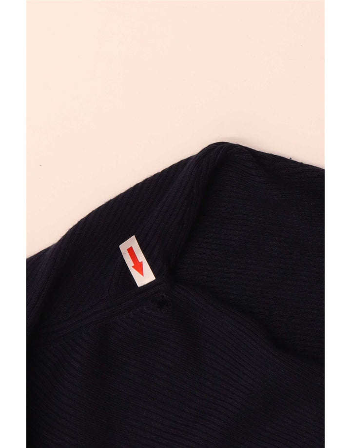 Marks & Spencer Womens Longline Cardigan Sweater UK 14 Medium Navy Blue