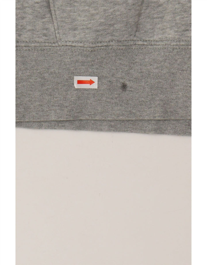 Nike Mens Graphic Hoodie Jumper Medium Grey Flecked Cotton