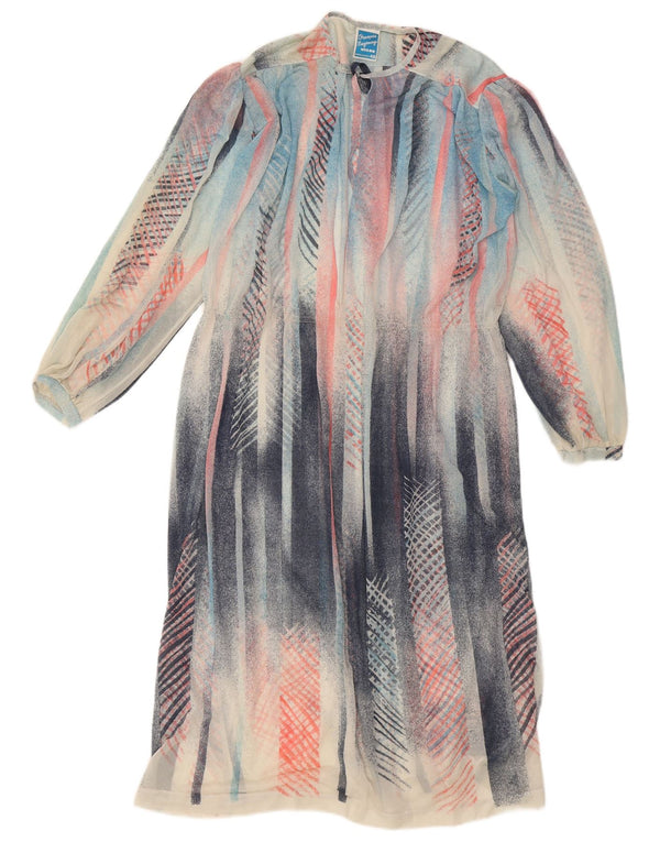 Vintage Womens Long Sleeve Maxi Dress IT 48 XL Multicoloured Striped