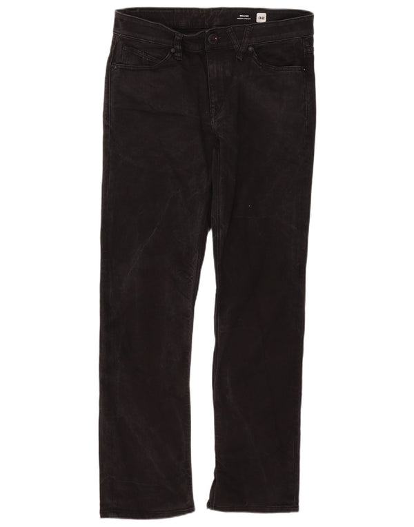Volcom Mens Solver Straight Jeans W32 L30 Black Cotton