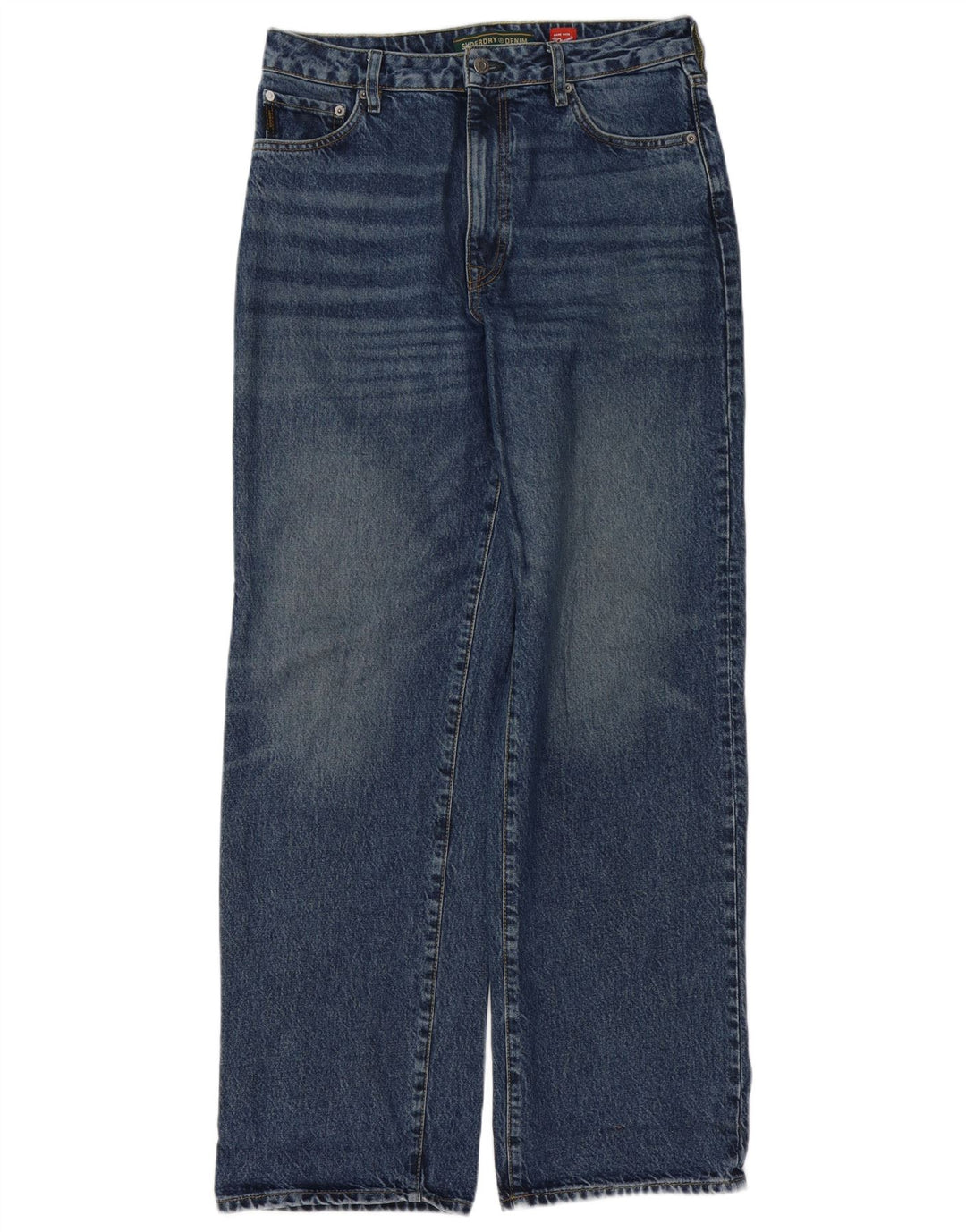 Superdry Mens Loose Jeans W30 L32 Blue Cotton