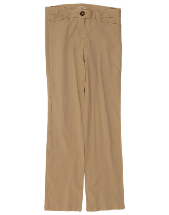 Massimo Dutti Womens Straight Casual Trousers W30 L32 Beige