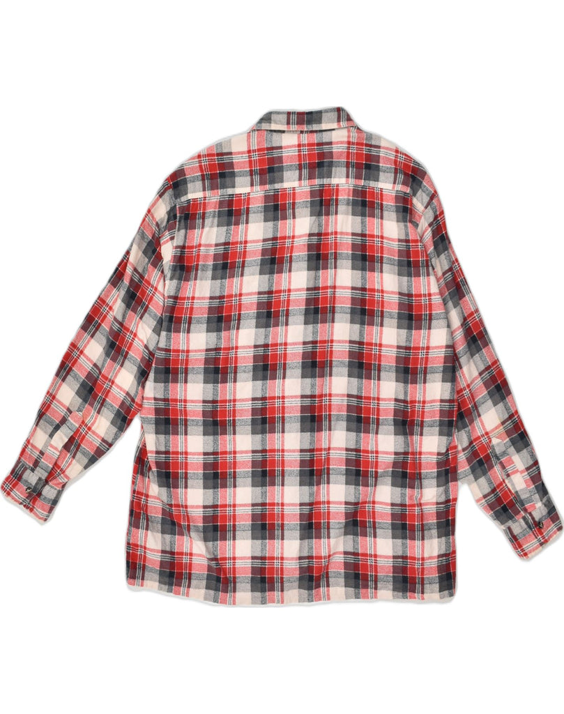 C&A Mens Flannel Shirt XL Red Check Cotton | Vintage C&A | Thrift | Second-Hand C&A | Used Clothing | Messina Hembry 