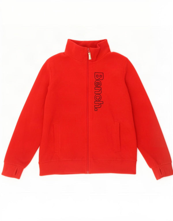 Bench Boys Graphic Fleece Jacket 13-14 Years Red Polyester