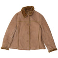Avitano Womens Oversized Shearling Jacket EU 42 Large Beige